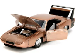 1969 Dodge Charger Daytona Bronze Metallic with Black Tail Stripe "Bigtime Muscle" Series 1/24 Diecast Model Car by Jada