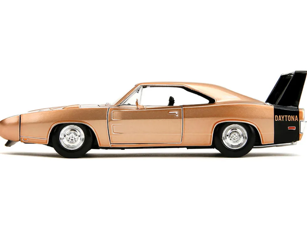 1969 Dodge Charger Daytona Bronze Metallic with Black Tail Stripe "Bigtime Muscle" Series 1/24 Diecast Model Car by Jada