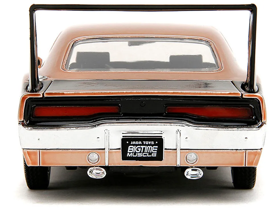 1969 Dodge Charger Daytona Bronze Metallic with Black Tail Stripe "Bigtime Muscle" Series 1/24 Diecast Model Car by Jada
