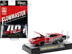 1969 Dodge Charger Daytona HEMI #40 Red Graphics Flowmaster Limited Edition 6600 pieces Worldwide 1/64 Diecast Model Car M2 Machines 31500-HS29