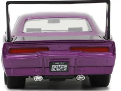 1969 Dodge Charger Daytona Purple Metallic with Black Tail Stripe Bigtime Muscle Series 1/24 Diecast Model Car Jada 34036