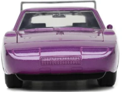 1969 Dodge Charger Daytona Purple Metallic with Black Tail Stripe Bigtime Muscle Series 1/24 Diecast Model Car Jada 34036