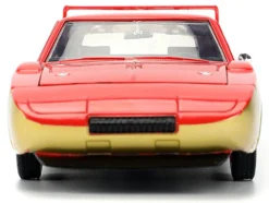 1969 Dodge Charger Daytona #33 Red and Gold Metallic with Graphics "Bigtime Muscle" Series 1/24 Diecast Model Car by Jada
