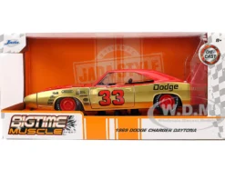 1969 Dodge Charger Daytona #33 Red and Gold Metallic with Graphics