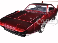 1969 Dodge Charger Daytona Red Fast & Furious 7 2015 Movie 1/24 Diecast Model Car Jada 97060