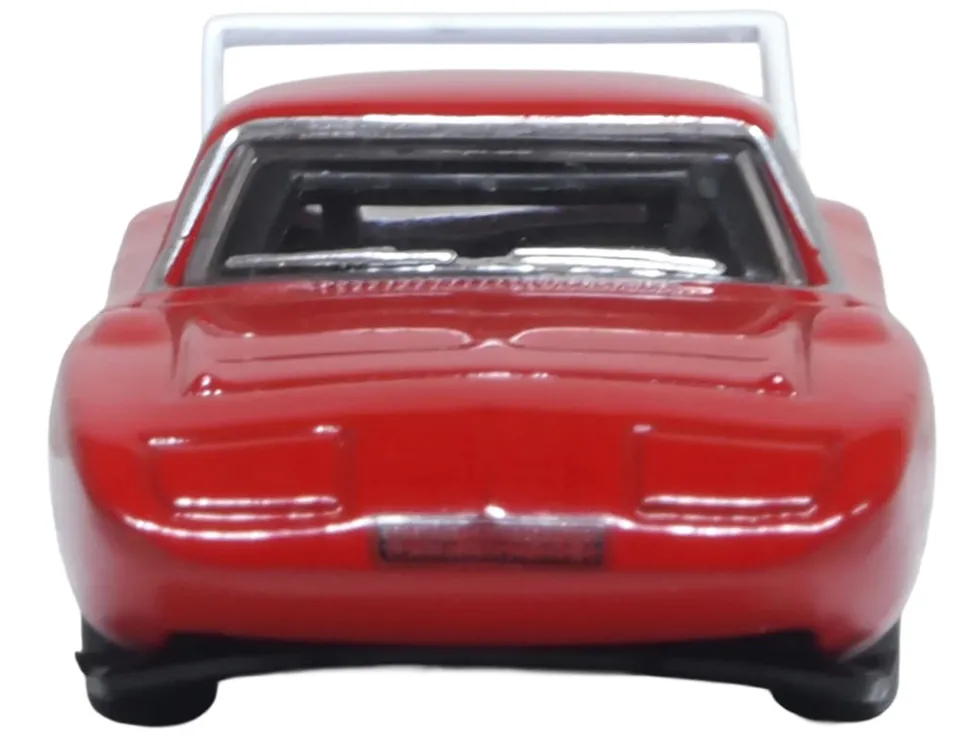 1969 Dodge Charger Daytona Red with White Stripe 1/87 (HO) Scale Diecast Model Car by Oxford Diecast