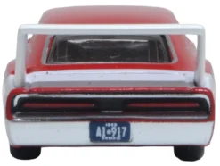 1969 Dodge Charger Daytona Red with White Stripe 1/87 (HO) Scale Diecast Model Car by Oxford Diecast