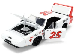 1969 Dodge Charger Daytona #25 White with Red Stripes 