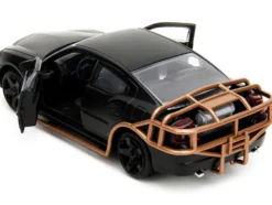2006 Dodge Charger Matt Black with Outer Cage Fast & Furious Series 1/32 Diecast Model Car Jada 33374