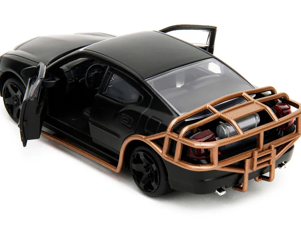 2006 Dodge Charger Matt Black with Outer Cage Fast & Furious Series 1/32 Diecast Model Car Jada 33374
