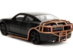 2006 Dodge Charger Matt Black with Outer Cage Fast & Furious Series 1/32 Diecast Model Car Jada 33374