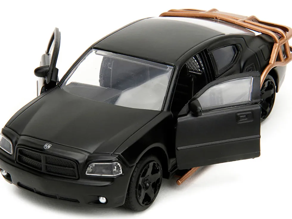 2006 Dodge Charger Matt Black with Outer Cage Fast & Furious Series 1/32 Diecast Model Car Jada 33374