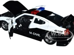 2006 Dodge Charger Police Black White Policia Civil Fast & Furious Series 1/24 Diecast Model Car Jada 33665