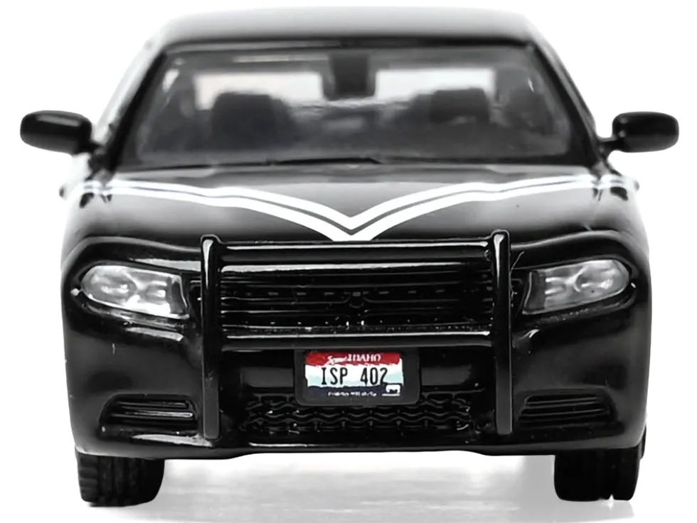 2023 Dodge Charger Pursuit "Idaho State Police" Black with White Stripes 1/64 Diecast Model by IXO Models