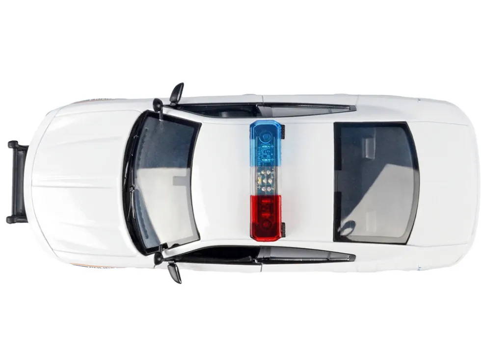 2023 Dodge Charger Pursuit Police Car "Royal Canadian Mounted Police (RCMP)" White with Flashing Light Bar and Front and Rear Lights and Sounds 1/24 Diecast Model Car by Motormax