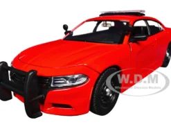 2023 Dodge Charger Pursuit Police Car Red "Law Enforcement and Public Service" Series 1/24 Diecast Model Car by Motormax