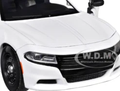 2023 Dodge Charger Pursuit Police Car White "Custom Builder's Kit - Law Enforcement and Public Service" Series 1/24 Diecast Model Car by Motormax
