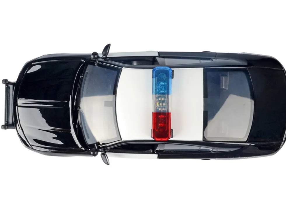 2023 Dodge Charger Pursuit Police Car "California Highway Patrol (CHP)" Black and White with Flashing Light Bar and Front and Rear Lights and Sounds 1/24 Diecast Model Car by Motormax