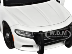 2023 Dodge Charger Pursuit Police Car Plain White Law Enforcement and Public Service Series 1/24 Diecast Model Car Motormax 76996W