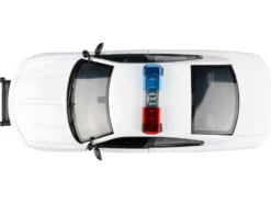2023 Dodge Charger Pursuit Police Car Unmarked White with Flashing Light Bar, Front and Rear Lights and 2 Sounds "Builder's Kit" 1/24 Diecast Model Car by Motormax