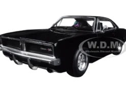 1969 Dodge Charger R/T Black 1/25 Diecast Model Car New Ray 71893 B