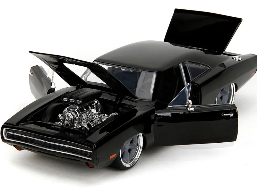 1970 Dodge Charger R/T Black "Fast X" (2023) Movie "Fast & Furious" Series 1/24 Diecast Model Car by Jada