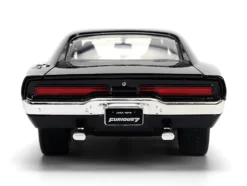 1970 Dodge Charger R/T Black "Furious 7" (2015) Movie "Fast & Furious" Series 1/24 Diecast Model Car by Jada