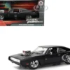 1970 Dodge Charger R/T Matt Black "Fast & Furious" (2009) Movie "Fast & Furious" Series 1/24 Diecast Model Car by Jada