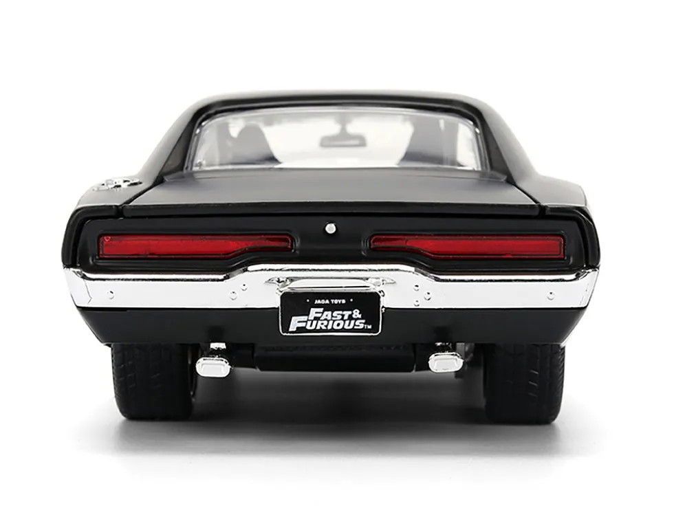 1970 Dodge Charger R/T Matt Black "Fast & Furious" (2009) Movie "Fast & Furious" Series 1/24 Diecast Model Car by Jada