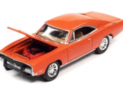 1969 Dodge Charger R/T Orange Country Charger 1/64 Diecast Model Car Johnny Lightning JLSP206