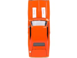 1968 Dodge Charger R/T SRT Orange with White Stripes and Graphics Bigtime Muscle Series 1/24 Diecast Model Car Jada 34197