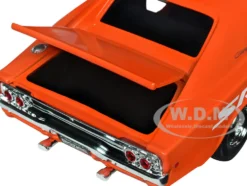1968 Dodge Charger R/T SRT Orange with White Stripes and Graphics Bigtime Muscle Series 1/24 Diecast Model Car Jada 34197