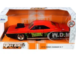 1970 Dodge Charger R/T Voodoo Charger Red Black Bigtime Muscle 1/24 Diecast Model Car Jada 32703