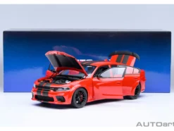 Dodge Charger Scat Pack Widebody Torred with Carbon Stripes 1/18 Model Car by Autoart