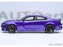 Dodge Charger Scat Pack Widebody Plum Crazy Purple Metallic 1/18 Model Car by Autoart