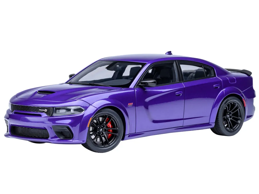 Dodge Charger Scat Pack Widebody Plum Crazy Purple Metallic 1/18 Model Car by Autoart