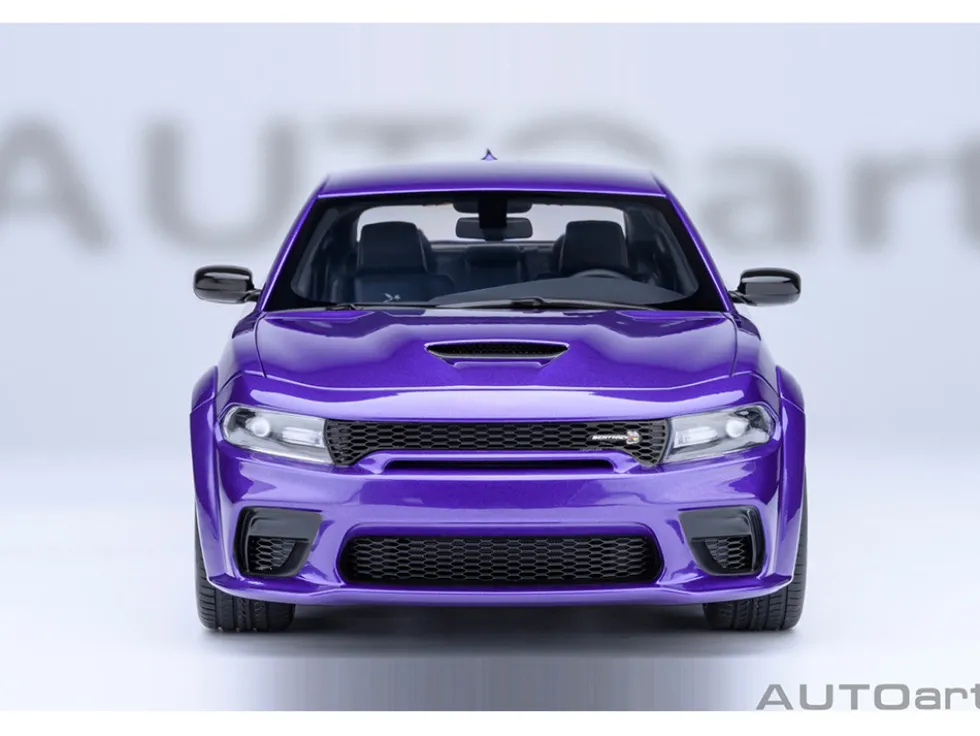 Dodge Charger Scat Pack Widebody Plum Crazy Purple Metallic 1/18 Model Car by Autoart