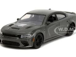 2021 Dodge Charger SRT Hellcat Gray Metallic Fast X 2023 Movie Fast & Furious Series 1/32 Diecast Model Car Jada 34473