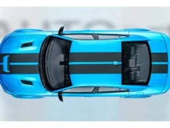 Dodge Charger SRT Hellcat Redeye B5 Blue Metallic with Carbon Stripes 1/18 Model Car by Autoart