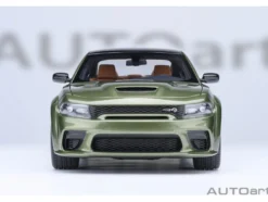 Dodge Charger SRT Hellcat Redeye F8 Green Metallic with Matt Black Top 1/18 Model Car by Autoart