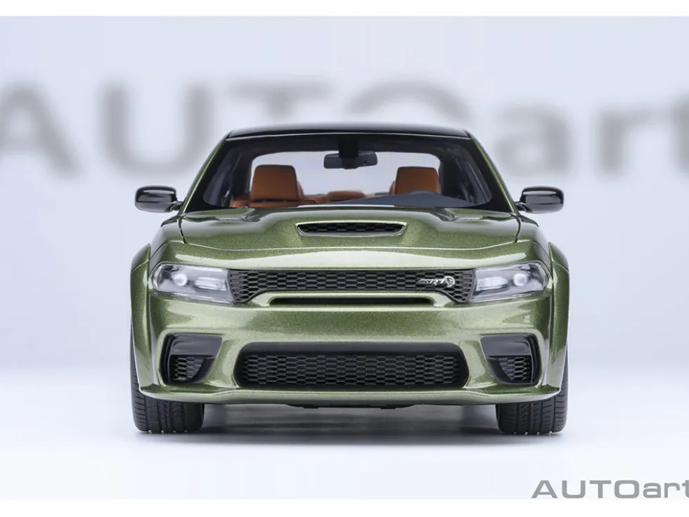 Dodge Charger SRT Hellcat Redeye F8 Green Metallic with Matt Black Top 1/18 Model Car by Autoart