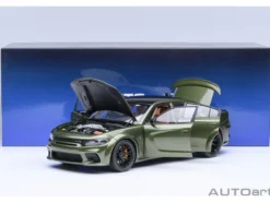 Dodge Charger SRT Hellcat Redeye F8 Green Metallic with Matt Black Top 1/18 Model Car by Autoart