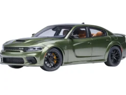 Dodge Charger SRT Hellcat Redeye F8 Green Metallic with Matt Black Top 1/18 Model Car by Autoart