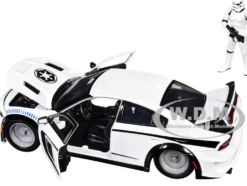 2021 Dodge Charger SRT Hellcat White with Graphics and Stormtrooper Figure 