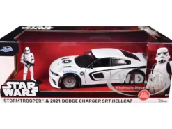 2021 Dodge Charger SRT Hellcat White with Graphics and Stormtrooper Figure 