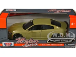 2023 Dodge Charger SXT Green Metallic Timeless Legends Series 1/24 Diecast Model Car Motormax 79387GRN