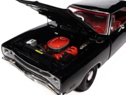 1969 Dodge Coronet Super Bee "Muscle Car & Corvette Nationals" (MCACN) Black with Red Interior "American Muscle" Series 1/18 Diecast Model Car by Auto World