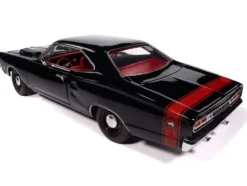 1969 Dodge Coronet Super Bee "Muscle Car & Corvette Nationals" (MCACN) Black with Red Interior "American Muscle" Series 1/18 Diecast Model Car by Auto World