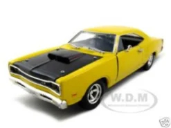 1969 Dodge Coronet Super Bee Yellow 1/24 Diecast Car Model Motormax 73315