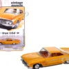 1961 Dodge Dart Phoenix Lowrider Mango Smoothie Metallic with Graphics and Orange Interior "Vintage Muscle" Series 1/64 Diecast Model Car by Auto World
